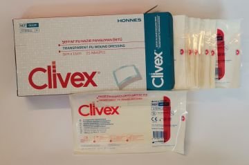 Clivex 9 x 15 cm Steril Hazır Pansuman Yara Örtüsü 25 Adet PU Su Geçirmez