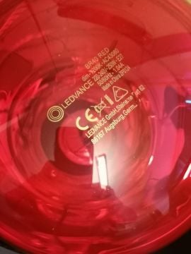 Ledvance İnfrared Lamba 250W E27 Kırmızı İnfraruj Ampul