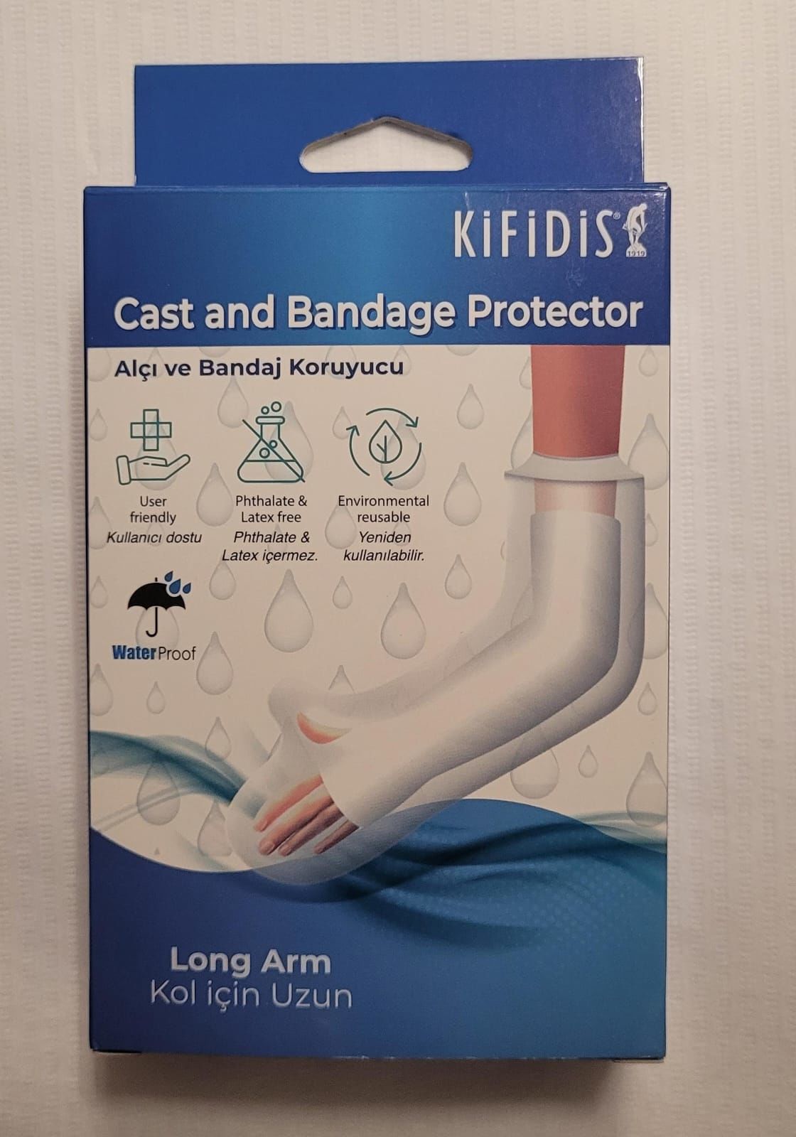 Su Geçirmez Alçı Bonesi Bandaj Koruyucu Kasnaksız Lastikli Uzun Kol