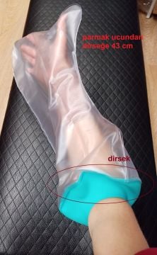 Su Geçirmez Alçı Bonesi Bandaj Koruyucu Kasnaksız Lastikli Kısa Kol