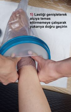 Su Geçirmez Alçı Bonesi Bandaj Koruyucu ÇOCUK BOY- Bacak için