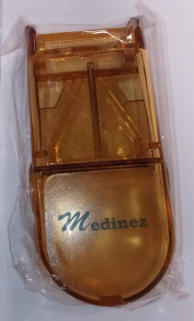 Tablet hap ilaç kesme aparatı 2 bölmeli kahve