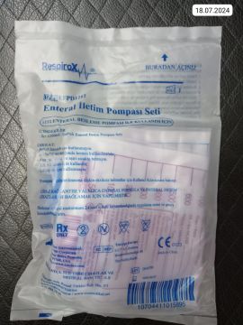 Enteral İletim Pompası Seti - Mama Torbası İkili Mama Torbası