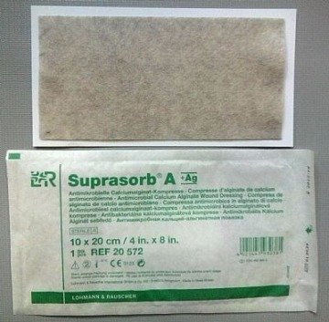 Suprasorb A+Ag Gümüşlü Kalsiyum Aljinat Yara Örtüsü 10 x 20 cm