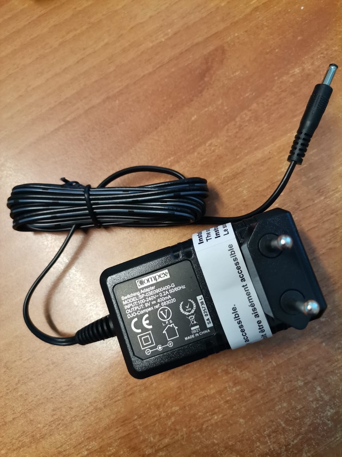 Compex Şarj Adaptörü Compex Fit1.0, Fit3.0, Sp2.0, Sp4.0 Şarj Adaptörü