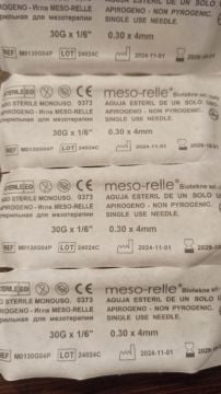 Meso-Relle 30G x 4mm İntradermal Mezoterapi Hipodermik İğne 25 Adet