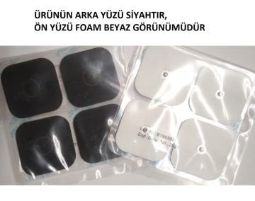 Tens Elektrod Pedi Çıtçıtlı 5x5 cm Pakette 4 Adet