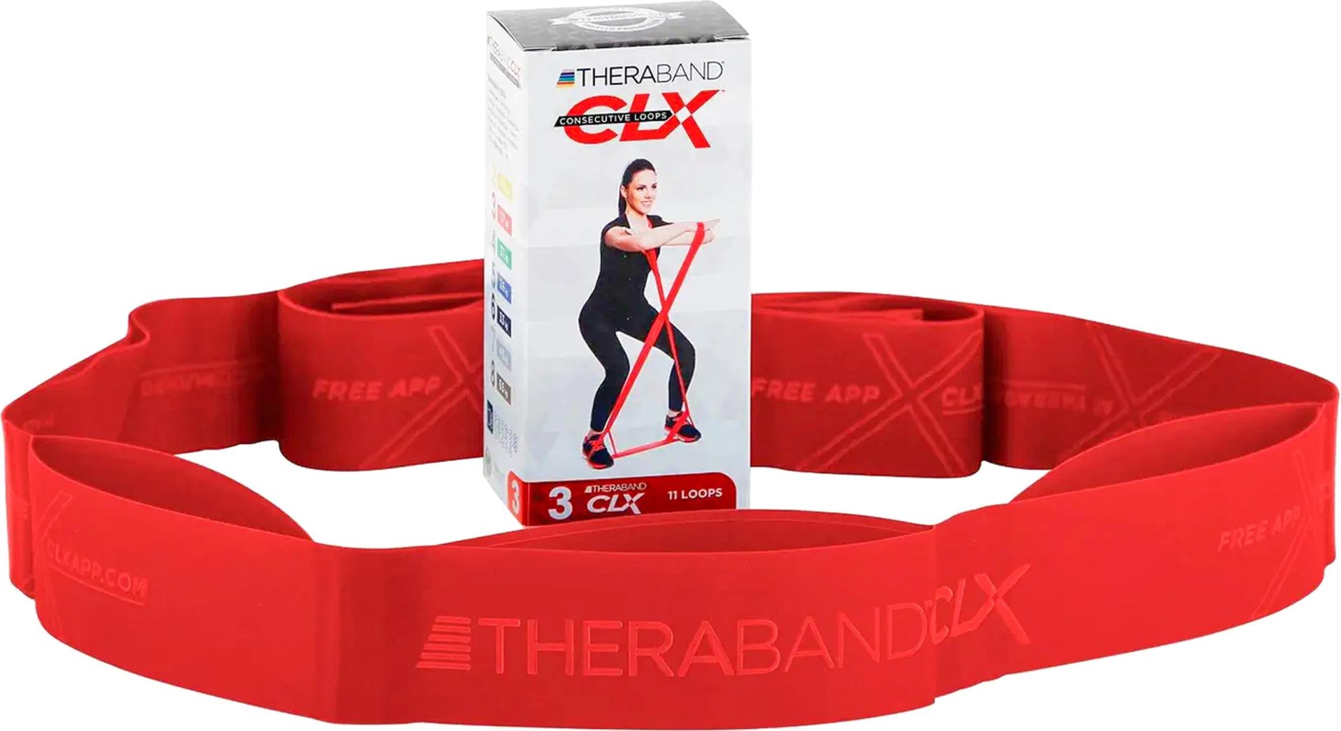 Theraband CLX Consecutive Loops Band 2 mt Kırmızı 1.6 kg direnç