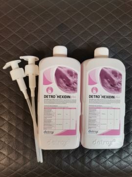Detro Hexidin PLUS 1L Klorhexidinli Antiseptik Etkili Vücut ve El Sabunu 2 adet % 5 iskontolu