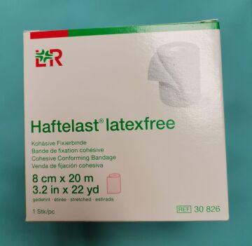 Haftelast 30826 Latex-Free Kohesiv Bandaj 8cm x 20mt