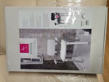 Sırt Destekli Kol Tutunma Destekli Engelli Banyo Sandalyesi Paslanmaz Alüminyum