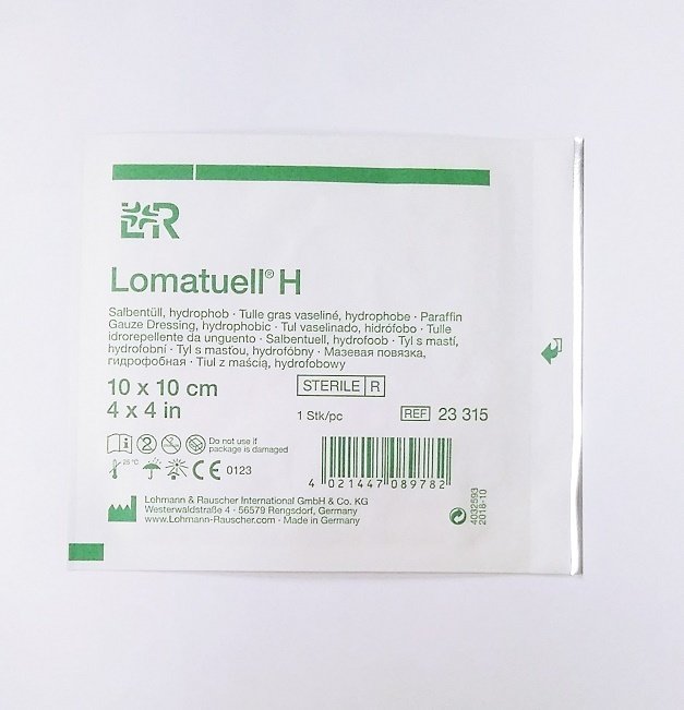 Lomatuell H Parafin Tül File Yara Örtüsü 23315 Lomatuell H 10x10 cm