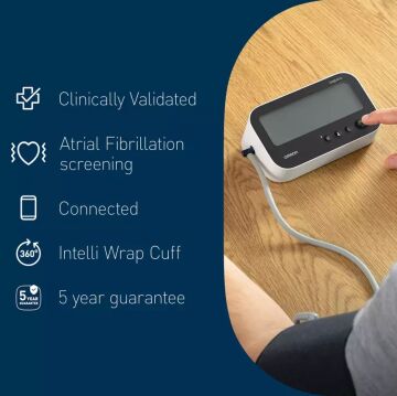 Omron M4 Connect AFib Koldan Ölçer Tam Otomatik Tansiyon Aleti