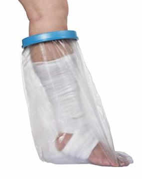 Su Geçirmez Alçı Bonesi Bandaj Koruyucu Kasnaklı Kısa Bacak Boyu Dizin Altına Kadar