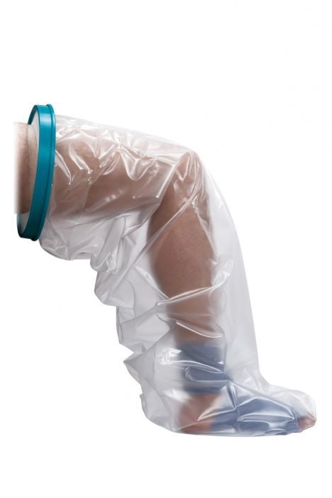 Su Geçirmez Alçı Bonesi Bandaj Koruyucu Kasnaklı Uzun Bacak Diz Üstüne Kadar