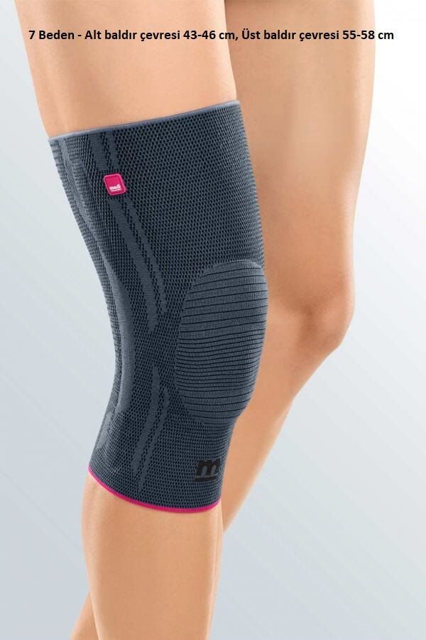 Genumedi Patellar Silikon Destekli Örme Dizlik 7 Beden - Alt baldır çevresi 43-46 cm, Üst baldır çevresi 55-58 cm