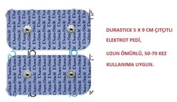 Durastick Plus 5 x 10 cm Çift Çıtçıtlı Tens Elektrot Pedi