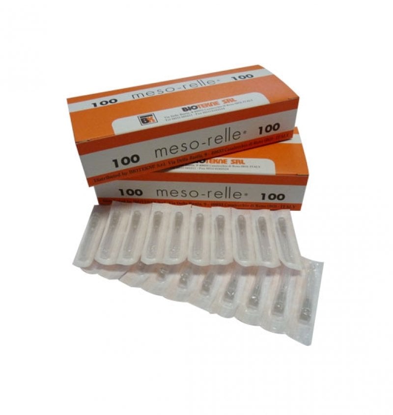 Mesorelle 27G x 12mm İntradermal Mezoterapi Hipodermik İğne