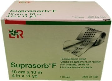 Suprasorb F Su Geçirmez Şeffaf Film Yara Örtüsü Dövme Koruyucu 10cm x 10mt