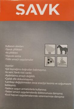 Şavk İnfrared Lamba E27 İnfraruj Ampul