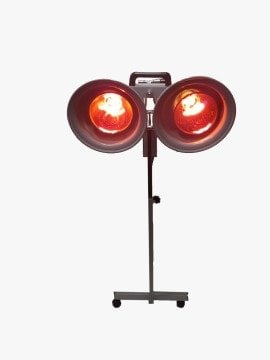 Fizik Tedavi Infrared Lambalı Isıtıcı Standı 2 Bölmeli 2 Lambalı