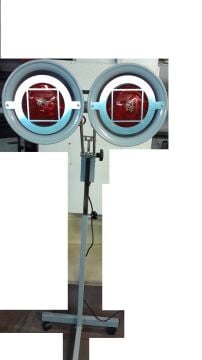 Fizik Tedavi Infrared Lambalı Isıtıcı Standı 2 Bölmeli 2 Lambalı