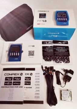 Compex Fit 1.0 Kas Stimülasyon Cihazı Çıtçıtlı Siyah Kablo Seti