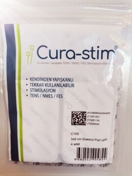 Cura Stim 5X9 cm Kablolu Tens Ems Fes Elektrod Pedi