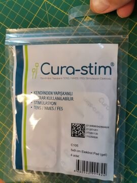 Cura Stim 5X9 cm Kablolu Tens Ems Fes Elektrod Pedi