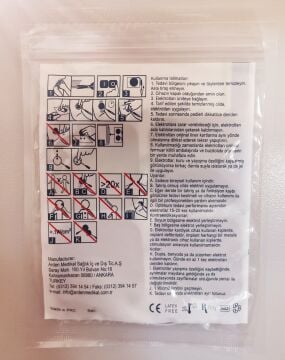 Cura Stim 5X9 cm Kablolu Tens Ems Fes Elektrod Pedi