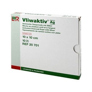 Vliwaktiv Ag 10x10 cm Gümüş Aktif Karbon Yara Örtüsü 10 adet %10 iskontolu