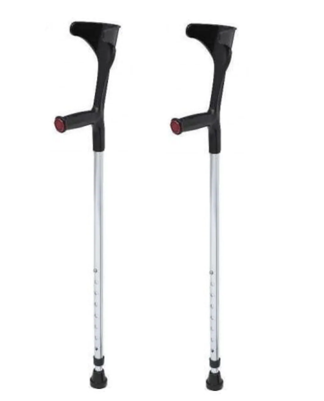 Kanadyen Koltuk Değneği Dirsekten Çift -2- adet - Siyah