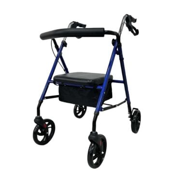 Respirox RR-02 Çantalı Mavi Rolatör Aluminyum Katlanabilir