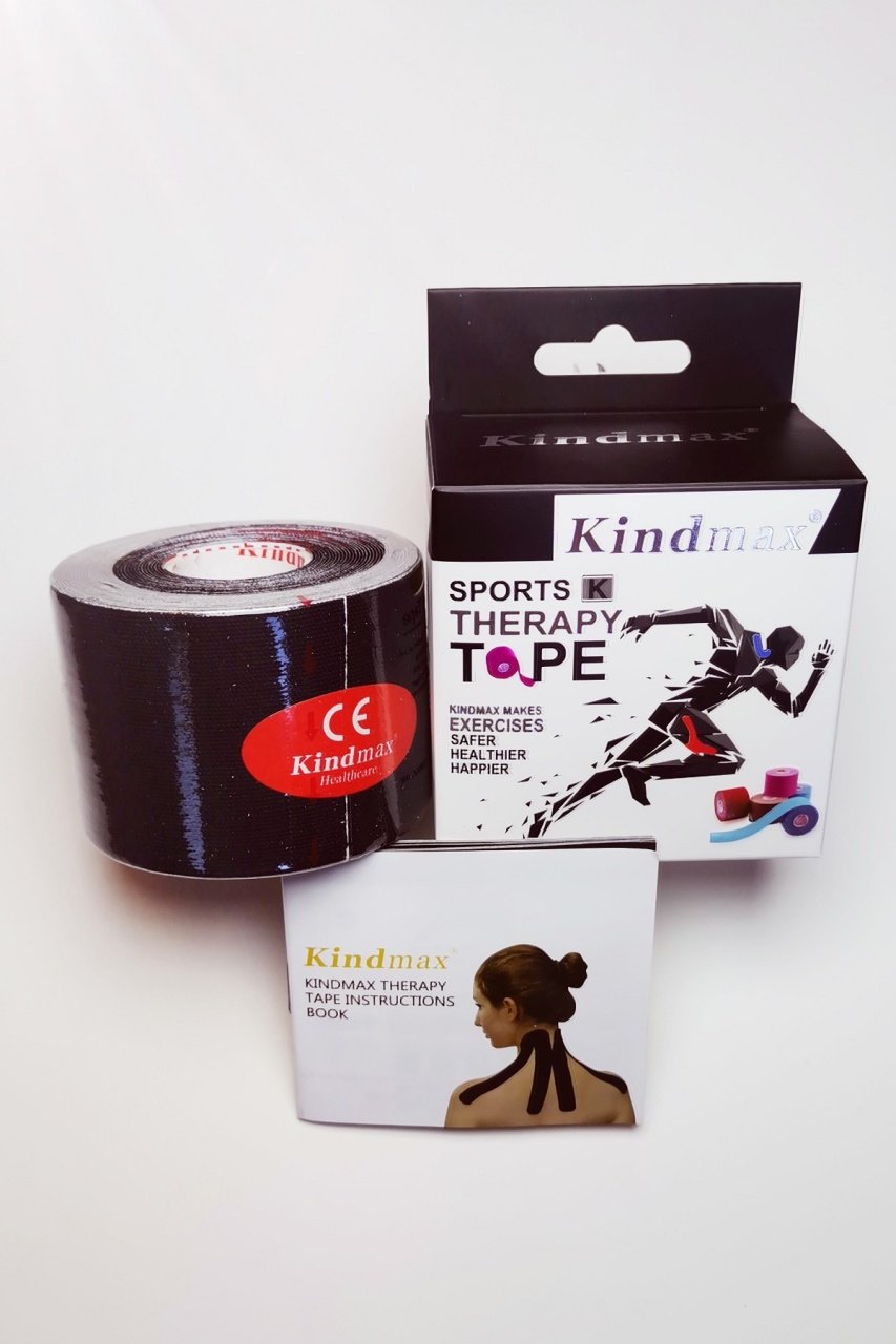 Kindmax Kinesiology Bandı Kinesiotape Ağrı Bandı Siyah