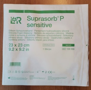 Lohmann Rauscher Suprasorb P Sensitive Silikon Yara Örtüsü Sacrum 139556 Suprasorb P Sensitive 23 x 23 cm