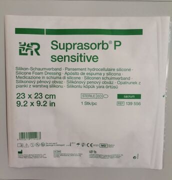 Lohmann Rauscher Suprasorb P Sensitive Silikon Yara Örtüsü Sacrum 139556 Suprasorb P Sensitive 23 x 23 cm