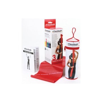 Theraband Egzersiz Bandı 2.5 mt Çantalı Kırmızı - 3/8 Direnç