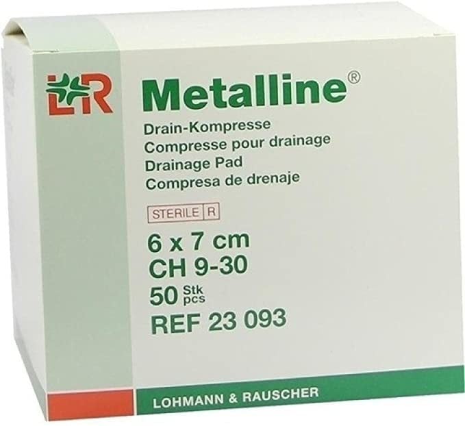 Metalline Trakeostomi Kanül Pedi 6x7 cm Kutuda 50 Adet