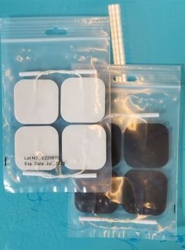 Yapışkanlı Tens Elektrot Pedi 5x5 cm Kablolu Pakette 4 adet