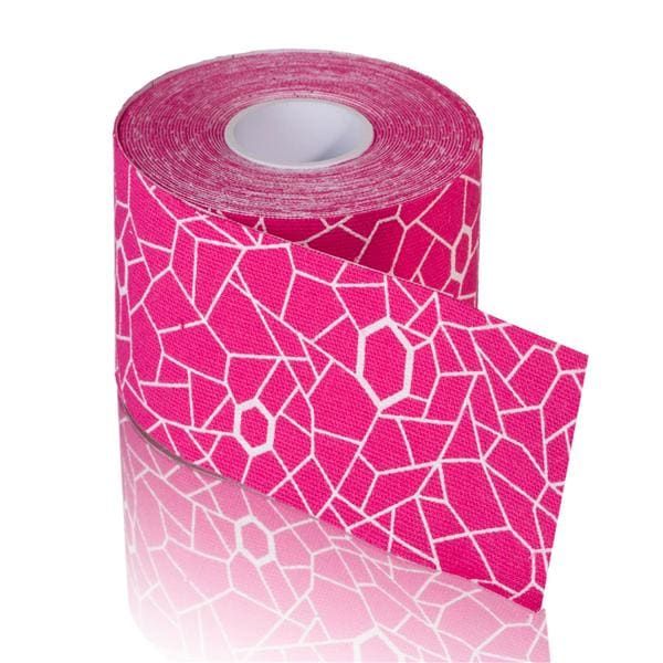 Theraband XactStretch Kinesiology Tape 5CM X 5MT Kinesiotape Pink/White Print