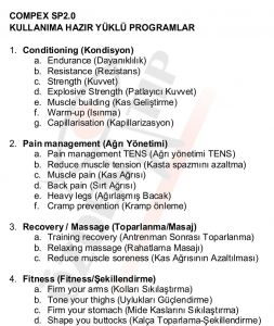 Compex Sp2.0 Kas Geliştirme Cihazı  20 Programlı