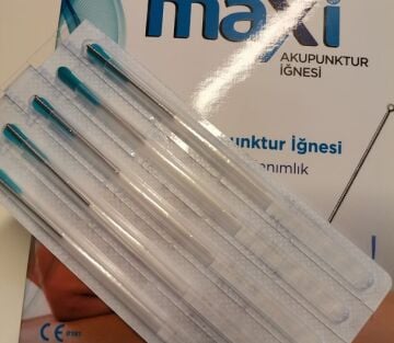 Maxi Çelik Akupunktur İğnesi 0.25 x 25 mm Kuru İğneleme İğnesi 200lük kutuda