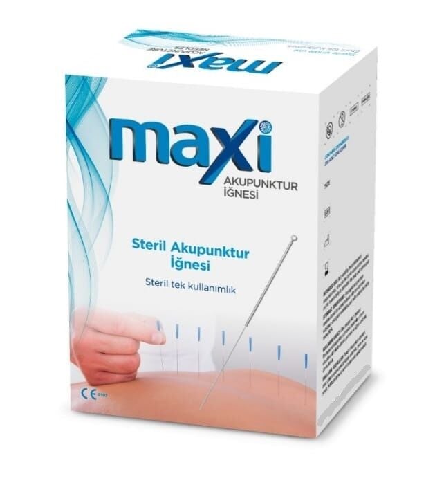 Maxi Çelik Akupunktur İğnesi 0.25 x 25 mm Kuru İğneleme İğnesi 200lük kutuda
